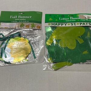 Green and Gold St. Patrick's Day Banner Set